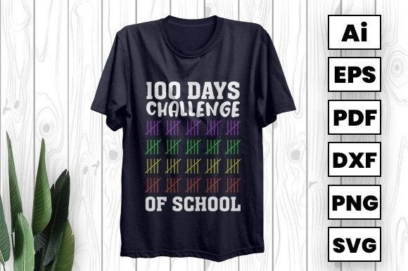 100 Days Challenge of School Graphics and Print Templates