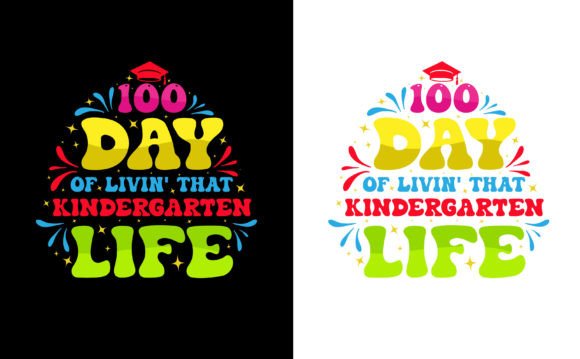 100 Days of School T-shirt Vector