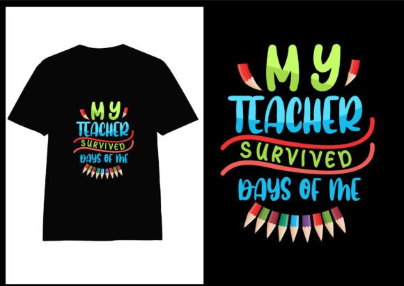 100th Day of School T-Shirt Design PNG