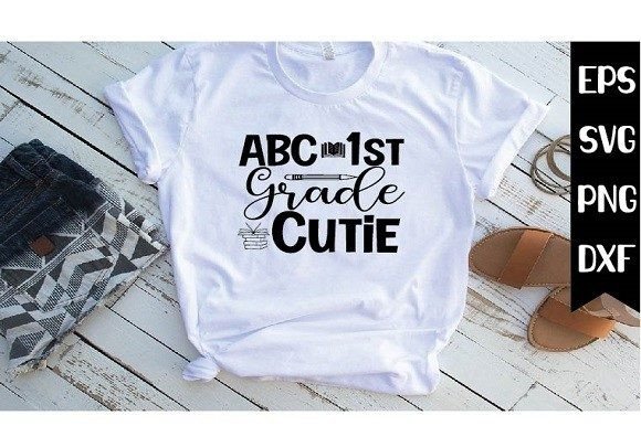 ABC 1st Grade Cutie SVG Design for Graphics & T-Shirt Designs