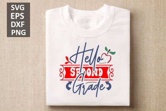 Hello Second Grade Svg Design