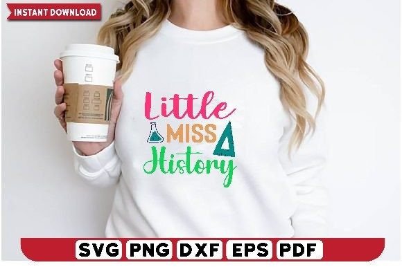 Little Miss History Svg Design: Graphics for T-Shirt Designs