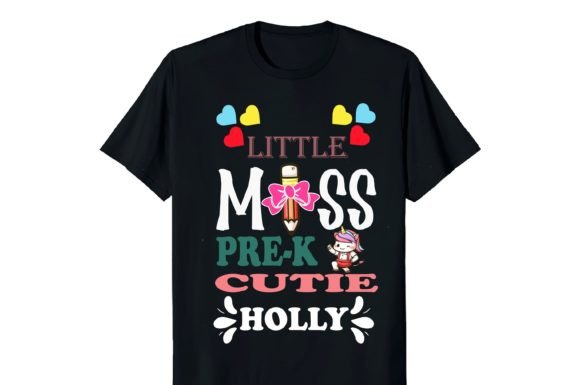 Little Miss Pre-K Cute Holly: Graphics & Print Templates