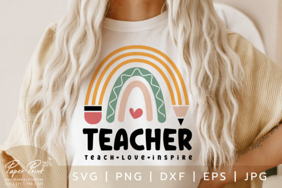 Teach Love Inspire Svg: Graphics for T-Shirt Designs